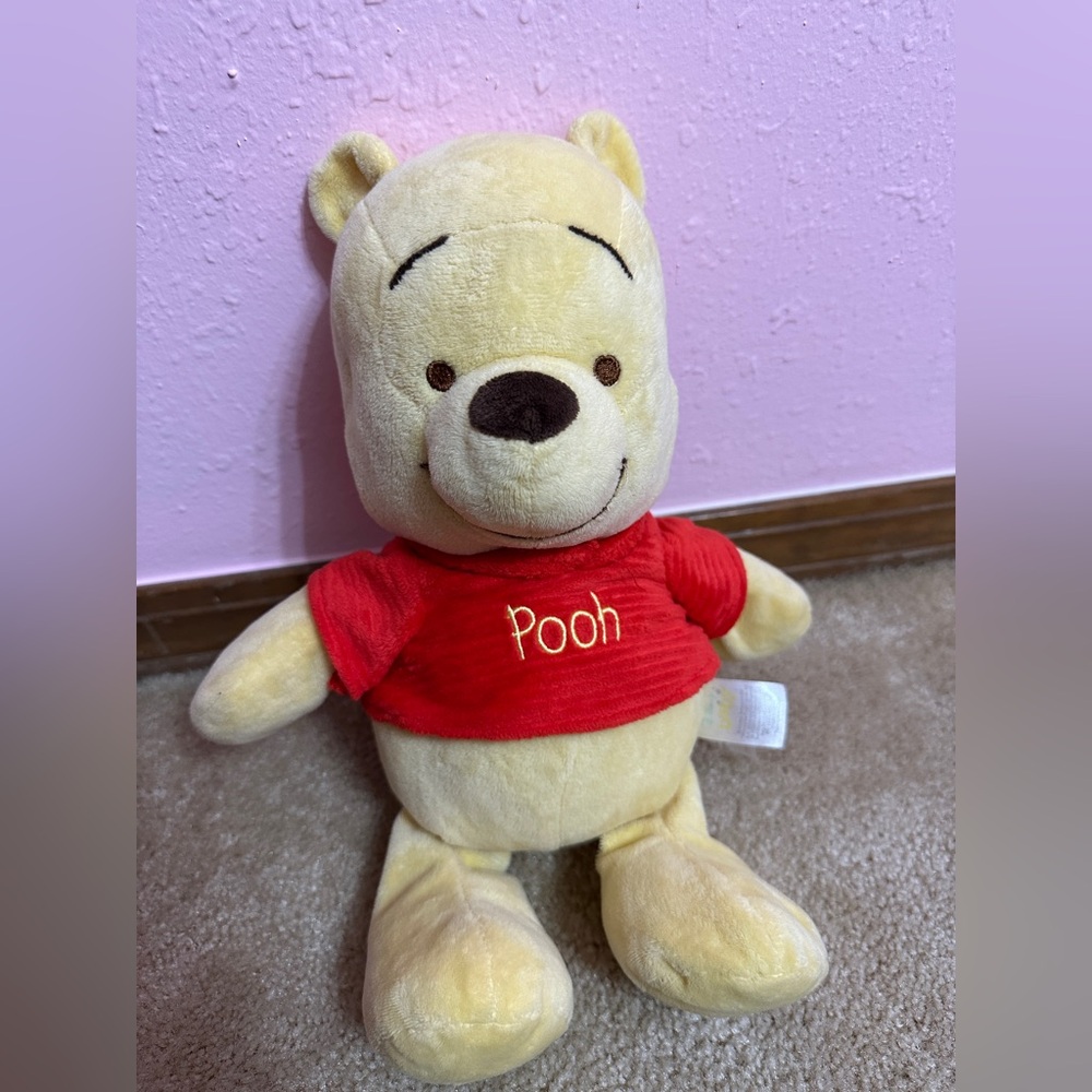 Disney Winnie the Pooh 12” Plush Crinkle Ears Baby Stuffed Bear Toy